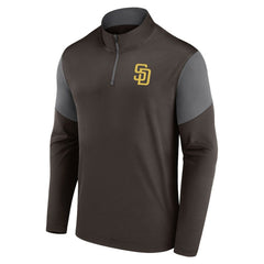 San Diego Padres Logo Quarter-Zip Top - Brown