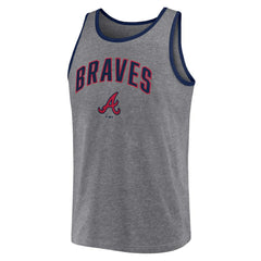 Atlanta Braves Primary Tank Top - Heather Gray