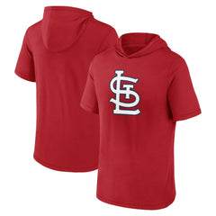 St. Louis Cardinals Short Sleeve Hoodie T-Shirt - Red