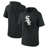 Chicago White Sox Short Sleeve Hoodie T-Shirt - Black