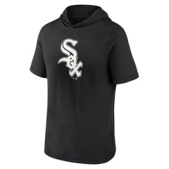 Chicago White Sox Short Sleeve Hoodie T-Shirt - Black