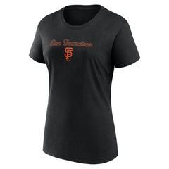 San Francisco Giants Women's Script T-Shirt & Shorts Combo Set - Black/Gray