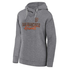 San Francisco Giants Women's Script Favorite Lightweight Pullover Hoodie - Heather Gray