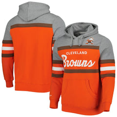 Cleveland Browns Head Coach Pullover Hoodie - Orange/Heathered Gray discount