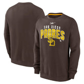 San Diego Padres Cooperstown Collection Team Shout Out Pullover Sweatshirt - Brown | Nike