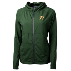 Athletics Cutter & Buck Women's Adapt Eco Knit Hybrid Recycled Full-Zip Hoodie - Hunter Green