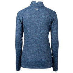 Houston Astros Cutter & Buck Women's Traverse Camo Print Stretch Quarter-Zip Pullover Top - Navy