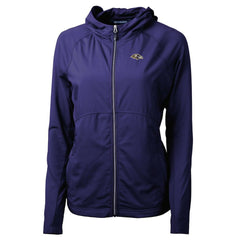 Baltimore Ravens Cutter & Buck Women's Adapt Eco Knit Hybrid Recycled Full-Zip Hoodie - Purple online