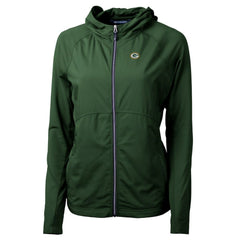 Green Bay Packers Cutter & Buck Women's Adapt Eco Knit Hybrid Recycled Full-Zip Hoodie - Hunter Green online