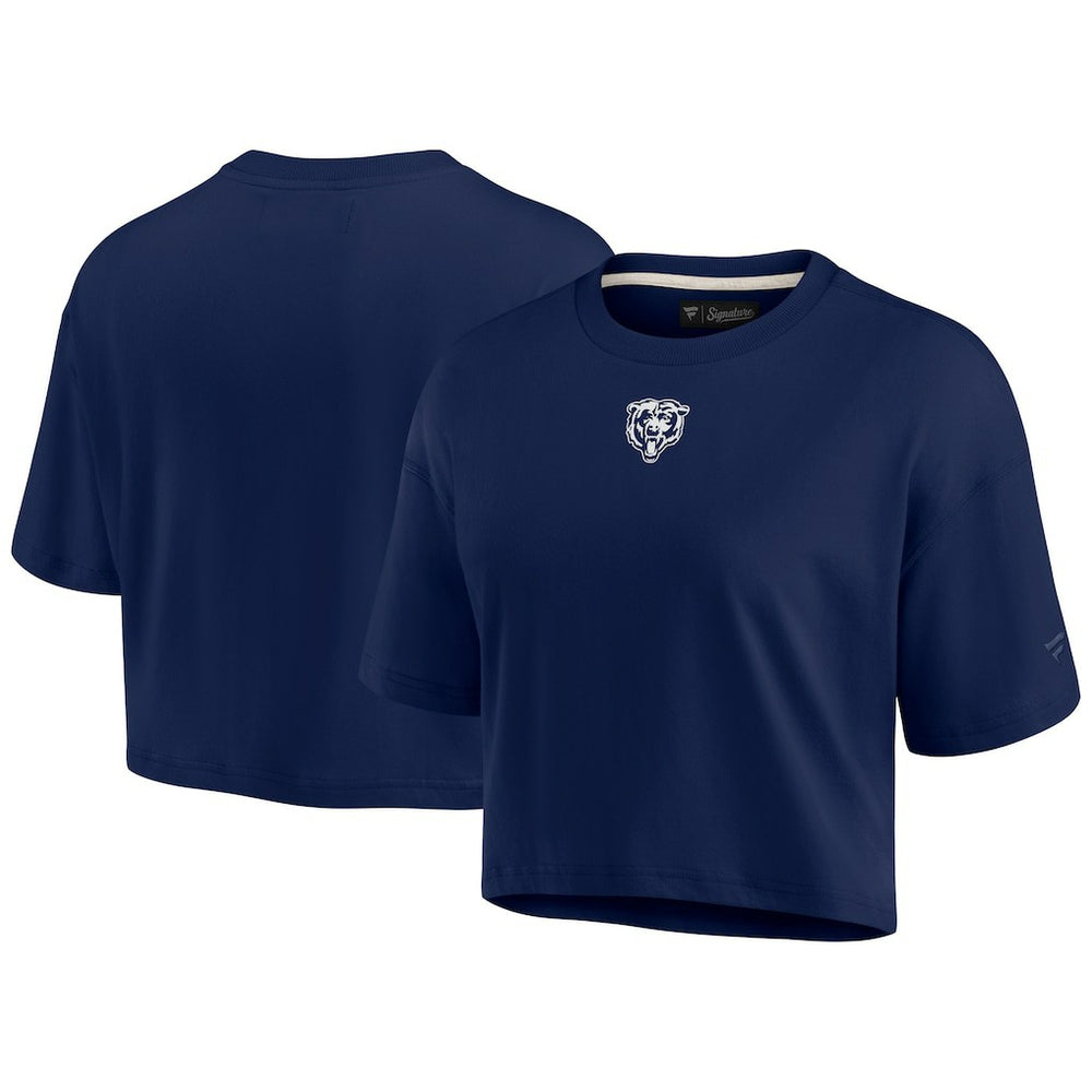 Chicago Bears Women's Elements Super Soft Boxy Cropped T-Shirt - Navy sale