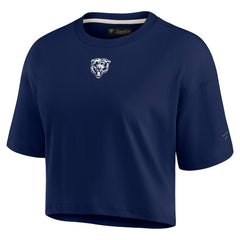 Chicago Bears Women's Elements Super Soft Boxy Cropped T-Shirt - Navy sale