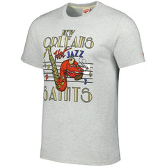 New Orleans Saints Homage Jazz Hyper Local Tri-Blend T-Shirt - Ash online