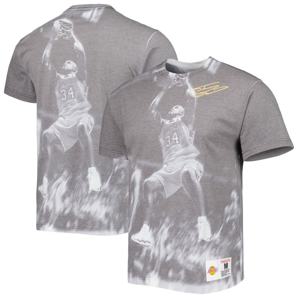 Shaquille O'Neal Los Angeles Lakers Above The Rim T-Shirt - Heather Gray | Mitchell & Ness cheap