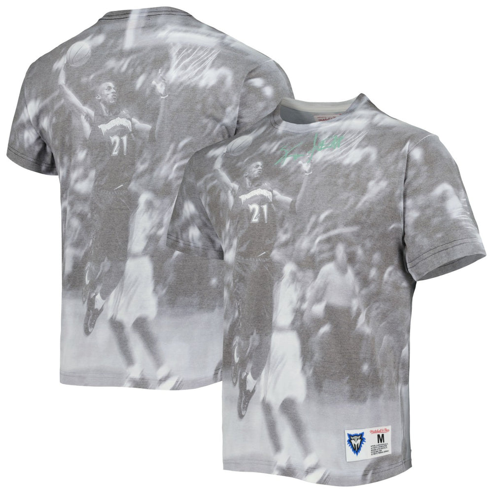 Kevin Garnett Minnesota Timberwolves Above The Rim T-Shirt - Heather Gray | Mitchell & Ness for sale