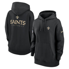 New Orleans Saints Women's 2023 Sideline Club Fleece Pullover Hoodie - Black | Nike on sale
