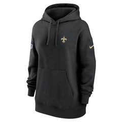 New Orleans Saints Women's 2023 Sideline Club Fleece Pullover Hoodie - Black | Nike on sale