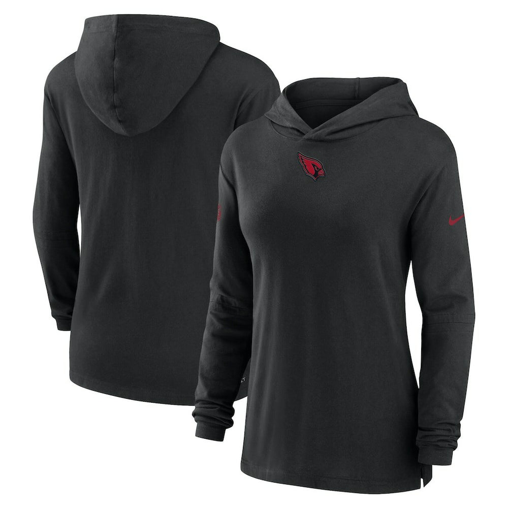 Arizona Cardinals Women's Sideline Performance Long Sleeve Hoodie T-Shirt - Black | Nike cheap