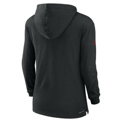 Arizona Cardinals Women's Sideline Performance Long Sleeve Hoodie T-Shirt - Black | Nike cheap