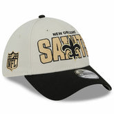 New Orleans Saints New Era 2023 NFL Draft 39THIRTY Flex Hat - Stone/Black sale