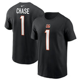 Ja'Marr Chase Cincinnati Bengals Player Name & Number T-Shirt - Black | Nike for sale