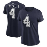 Dak Prescott Dallas Cowboys Women's Player Name & Number T-Shirt - Navy | Nike discount