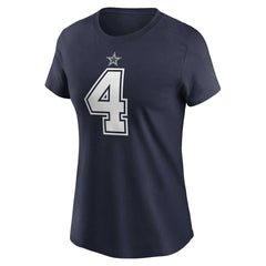 Dak Prescott Dallas Cowboys Women's Player Name & Number T-Shirt - Navy | Nike discount