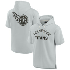 Tennessee Titans Unisex Elements Super Soft Fleece Short Sleeve Pullover Hoodie - Gray outlet