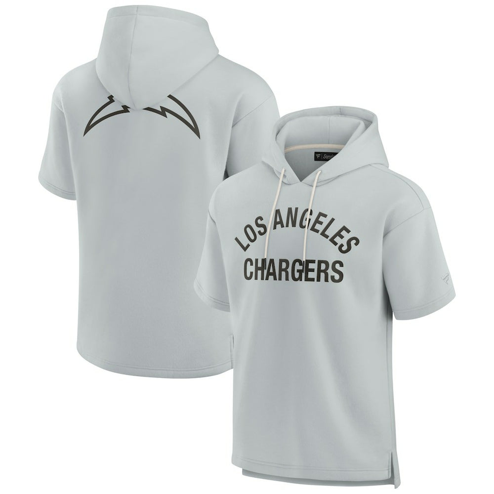 Los Angeles Chargers Unisex Elements Super Soft Fleece Short Sleeve Pullover Hoodie - Gray sale
