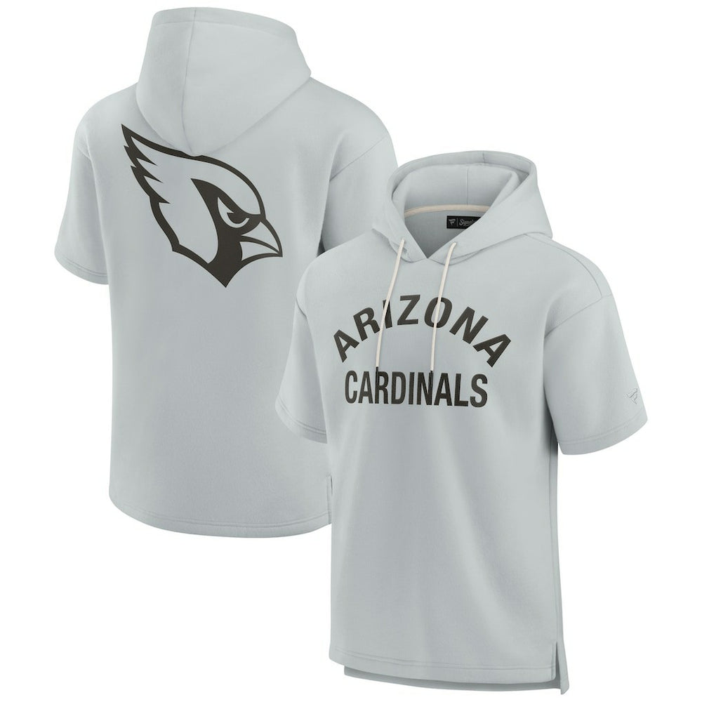 Arizona Cardinals Unisex Elements Super Soft Fleece Short Sleeve Pullover Hoodie - Gray sale