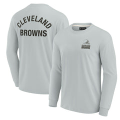 Cleveland Browns Unisex Elements Super Soft Long Sleeve T-Shirt - Gray sale