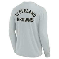 Cleveland Browns Unisex Elements Super Soft Long Sleeve T-Shirt - Gray sale