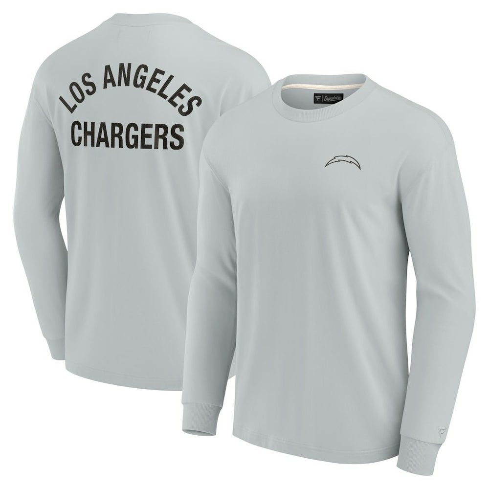Los Angeles Chargers Unisex Elements Super Soft Long Sleeve T-Shirt - Gray cheap