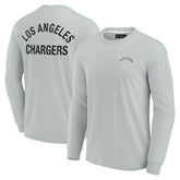 Los Angeles Chargers Unisex Elements Super Soft Long Sleeve T-Shirt - Gray cheap