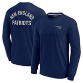 New England Patriots Unisex Elements Super Soft Long Sleeve T-Shirt - Navy cheap