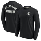 Pittsburgh Steelers Unisex Elements Super Soft Long Sleeve T-Shirt - Black discount
