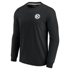 Pittsburgh Steelers Unisex Elements Super Soft Long Sleeve T-Shirt - Black discount