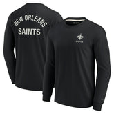 New Orleans Saints Unisex Elements Super Soft Long Sleeve T-Shirt - Black discount