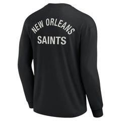 New Orleans Saints Unisex Elements Super Soft Long Sleeve T-Shirt - Black discount