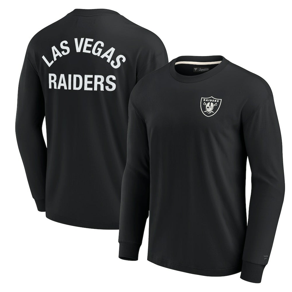 Las Vegas Raiders Unisex Elements Super Soft Long Sleeve T-Shirt - Black for sale