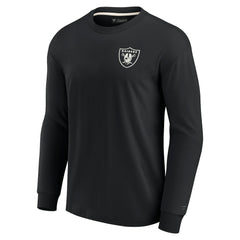 Las Vegas Raiders Unisex Elements Super Soft Long Sleeve T-Shirt - Black for sale