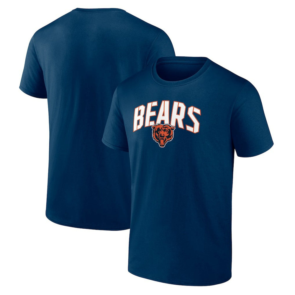Chicago Bears Arched Kicker Stencil T-Shirt - Navy outlet