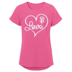 San Francisco Giants Girls Youth Lovely T-Shirt - Pink