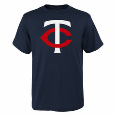 Minnesota Twins Youth Logo Primary Team T-Shirt - Navy