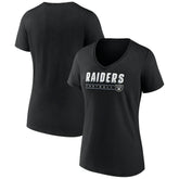 Las Vegas Raiders Women's Primary Play V-Neck T-Shirt - Black for sale