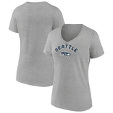 Seattle Seahawks Women's Team Arc V-Neck T-Shirt - Heather Gray online