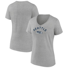 Seattle Seahawks Women's Team Arc V-Neck T-Shirt - Heather Gray online