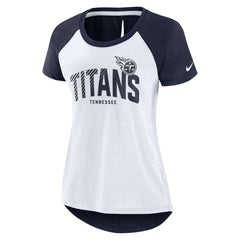 Tennessee Titans Women's Back Slit Lightweight Fashion T-Shirt - White/Heather Scarlet | Nike sale