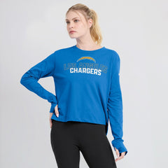 Los Angeles Chargers Women's Modest Crop Performance Long Sleeve T-Shirt - Powder Blue | Nike discount