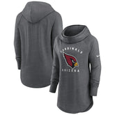 Arizona Cardinals Women's Raglan Funnel Neck Pullover Hoodie - Heather Charcoal | Nike sale