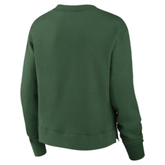 New York Jets Women's High Hip Fleece Pullover Sweatshirt - Green | Nike for sale